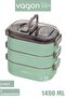 1450 ml 3 Layer Steel Bento Lunch Box - New Generation Lunch Box (Can Be Used 2 Layers) - Fflbox708