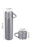 Stainless steel thermos set with 3 cups vacuum thermos set 500 ml up to 12 hours heat preservation - 3