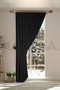 Nubuck Series Black Close Pleat (1x3) Single Wing Background Curtain