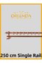 Oak Wooden Head Aluminum Pipe Rustic Curtain Hanger Single Rail 250 Cm - 2