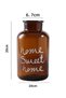Amber Glass Decorative Vase – “Home Sweet Home” Written, 20 cm Ornamental Plant Vase - 3