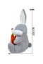 80 cm Best Friend Plush Rabbit for Children with Carrot in Hand - 6
