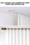 Linen Look Plain Tulle Curtain Pleatless Cream - 4
