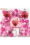 Party Birthday Set with Plenty of Balloons, Ladybug Foil Balloons