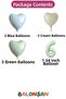 -6- Year Old Retro Green Heart Birthday Set - 2