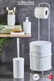 6-Piece Bathroom Set with Metal Stand – 7-Liter Trash Can, Toilet Paper Holder, Soap Dispenser, Brush Holder - 2
