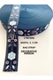 2 Meters Navy Blue Floral Patterned Width 3.5 cm Bag Strap, Handle, Cord, Column, Narrow Woven Ribbon