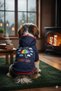 Small Breed Rainy Day Navy Blue Leash-Hole Dog Raincoat Dog Clothing (1-10 kg) - 4