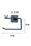 Self Adhesive Black Stainless Metal Coverless Toilet Paper Holder Apparatus - 3