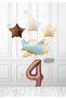 Cream Star Brown Star Balloon Cream Blue Color Airplane Balloon - Brown Number Balloon 1 Year Old