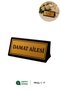 Black Plexiglass Top with Double-Sided Gold Metal Lettering'Groom Family' - 100 mm X 50 mm from Table Lettering Series - 2