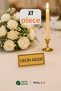 Double-Sided Gold Metal Lettering on Transparent Plexiglass from the Tabletop Lettering Series “Bride Family” – 100X50 mm - 5