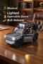 Pull and Go Toy Car Defender Model Jeep with Sound and Light - Luxury Off-Road Vehicle with Opening Doors (17 cm)