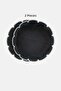 Petal Black Faux Leather Embroidered American Tablecloth 2 Pieces - 3