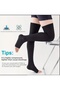 Walt 15-20Mmhg Unisex Active Lifestyle Compression Support Socks |   Thigh Length Open Crotch(XL) - 7
