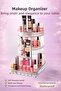 360 Degree Rotating Acrylic Makeup and Jewelry Organizer – 24 Compartment Cosmetic Box – Transparent and Shatterproof - 2