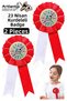 23 April Ribbon Badge 2 Pieces Red and White Collar Badge Children's Day Event 15 cm Kokart
