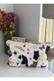 Cat and Butterfly Patterned Zippered Makeup & Hand Bag 26X17 cm – Multi-Purpose Large Size - 2