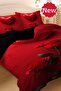 Valentine's Day Cotton Satin Double Duvet Cover Set with Elastic Sheets the Great Rose - 3