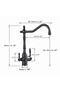 Retromat Purified Gold Sink Faucet – Double Handle, 360 °   Rotating Pipe - 3