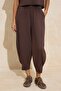 Kahverengi Oversize Dikiş Detaylı Dar Paça Soft/Yumuşak Dokunuşlu Örme Alt-Üst Takım TWOSS26AU00036 - 4