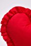 Red Heart Design Ruffle Detailed Padded Shaped Throw Pillow Tphss26Kkk00004 - 5