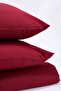 Çift Kişilik Bordo Soft Tuşeli Ahşap Düğme Detaylı Nevresim Seti TPHAW26CB00003 - 4