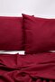 Çift Kişilik Bordo Soft Tuşeli Ahşap Düğme Detaylı Nevresim Seti TPHAW26CB00003 - 3