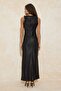 Siyah Kayık Yaka Slip Maxi Abiye & Mezuniyet Elbisesi TPRSS26AE00016 - 4