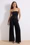 Siyah Straplez Yaka Pul Payet Party Bluz TPRSS26BZ00054 - 2