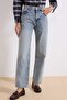 Açık Mavi Yüksek Bel YENİ MOM %100 Pamuk Non-Stretch Jeans TWOAW26JE00273 - 3