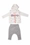 Textile Cherry Patterned Vest Set - 3