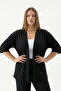 Plus Size Kimono Cardigan 2-Piece Set – Wrinkled Fabric Oversized Stylish Set - 3