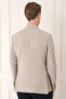 Comfort Fit Pocket Stripe Woven Cotton Blazer Stone Jacket C 670 - 5