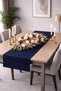 Velvet Textured Dark Navy Blue Color Island Series Runner 40 X 140 cm - 3