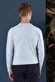 Men's Slim Fit Ribbed Wool Bicycle Blue Knitwear Sweater Tr 858 - 7