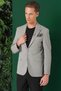 Comfort Fit Crumpled Woven Cotton Casual Gray Jacket C 665 - 3