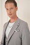 Men's C 678 Slim Fit Gray Sports Jacket - 4