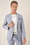 Comfort Fit Double Slit Fleto Pocket Stretchy Cotton Casual Gray Blue Jacket C 675 - 3