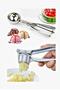 Steel Garlic Crusher And Ice Cream Cookie Serving Spoon