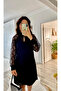 Women's Long Sleeve Drop Detail Sandy Mini Dress - 3