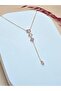 Pink Zircon Stone Chain Necklace with Pendant - 3