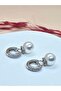 Zircon Stone Earrings with Pearls - 2