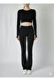 Women's Black High-Waisted Shaping Double-Pocket Flared Leggings - 4
