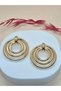 Gold Color Double Hoop Earrings
