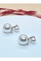 Silver Color Pearl Detailed Earrings