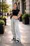 Avril Baggy Acid Wash Buckle Detail Loose Fit Wide Leg Casual Baggy Jean Denim Baggy Women's Pants