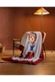 Hugo Bear Welsoft Polar Printed Tv Blanket - Blue/Burgundy
