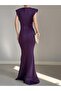 Women's Double-Breasted Collar Skirt Flounce Evening Dress (Colorful) - 5
