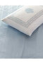 Mathilda double size 100% cotton flat sheet set - blue - 4